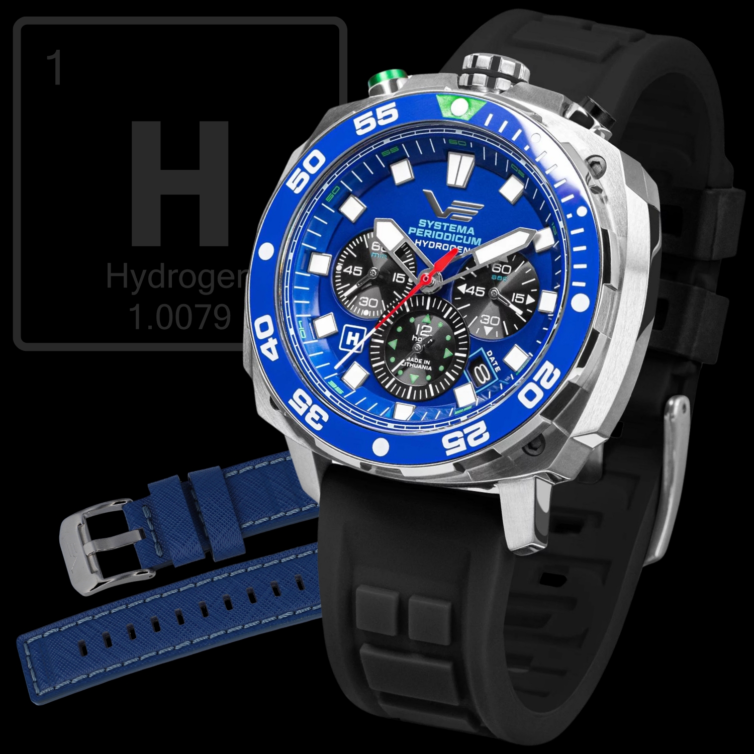 Zegarek Vostok Europe VK67-650A720SB Systema Periodicum Hydrogen męski 
